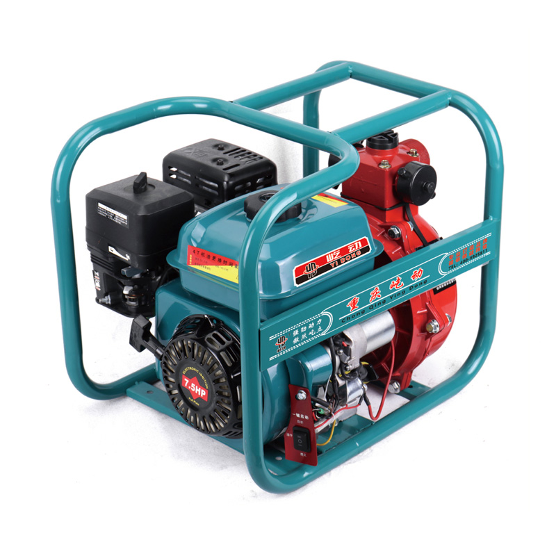 Potente bomba de agua con motor de gasolina de doble impulsor