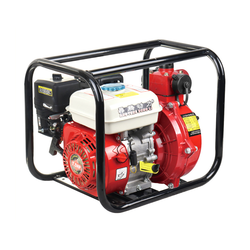 Bomba de agua de riego de doble impulsor con motor de gasolina